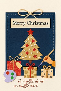 Exemple de carte à fabriquer pour Noël